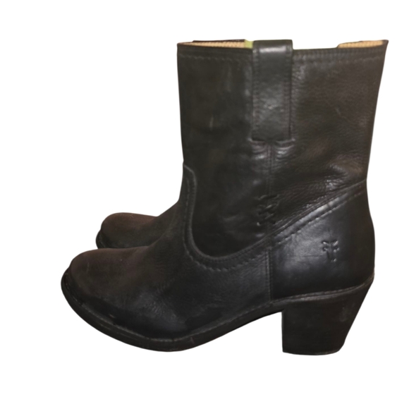 Black Frye Leather Boots Shortie - Picture 3 of 10